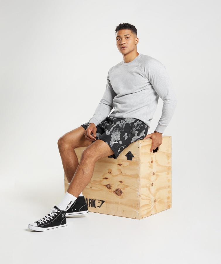 Gymshark Kort Print Shorts Sort Print