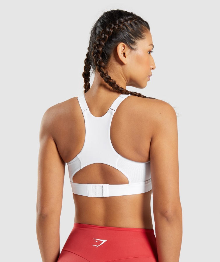 Gymshark Mesh Halsudskæring 2.0 Sports Bh Hvid