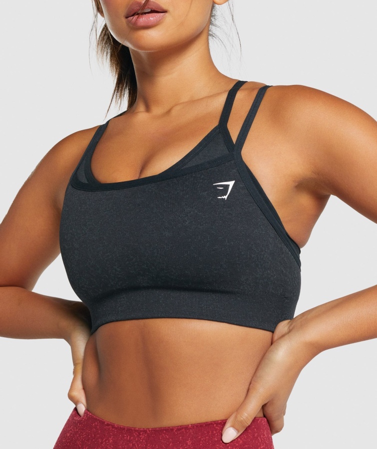 Gymshark Mineral-sort Adapt Fleck Sømløs Sports-bh