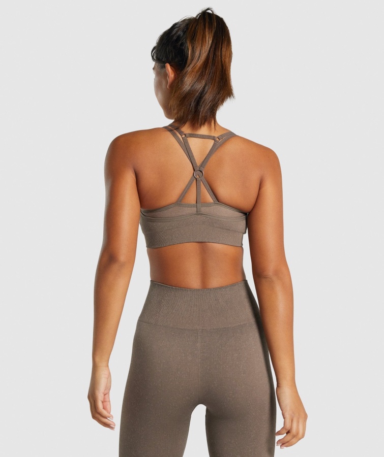 Gymshark Mineralbrun Adapt Fleck Sømløs Sports-bh