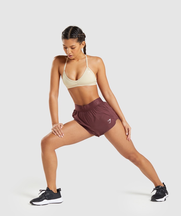 Gymshark Minimal Sports Bh Vaniljebrun