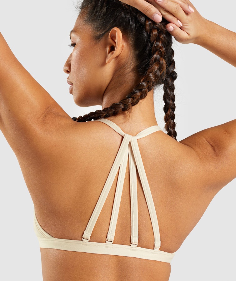 Gymshark Minimal Sports Bh Vaniljebrun