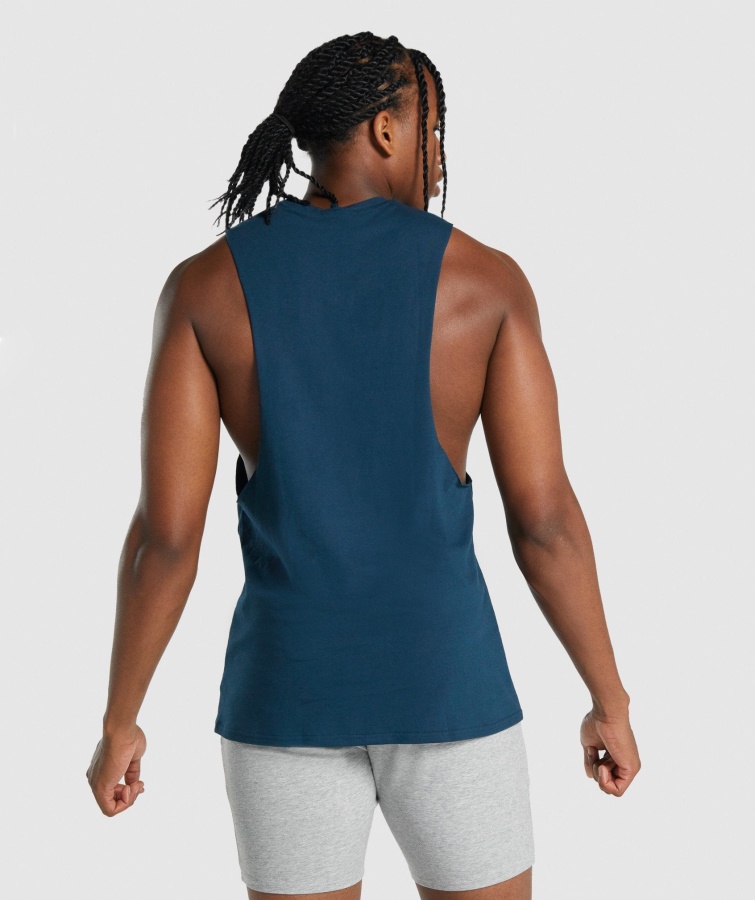 Gymshark Navy Critical 2.0 Drop Arm Tank