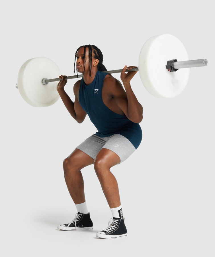 Gymshark Navy Critical 2.0 Drop Arm Tank