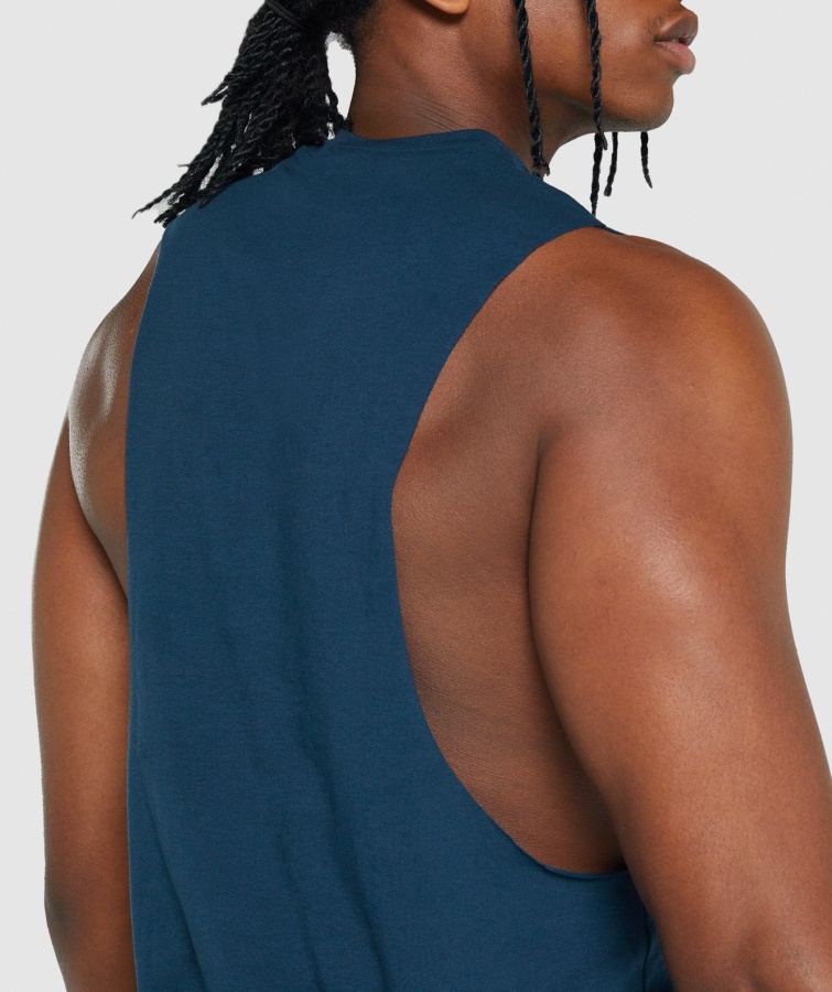 Gymshark Navy Critical 2.0 Drop Arm Tank