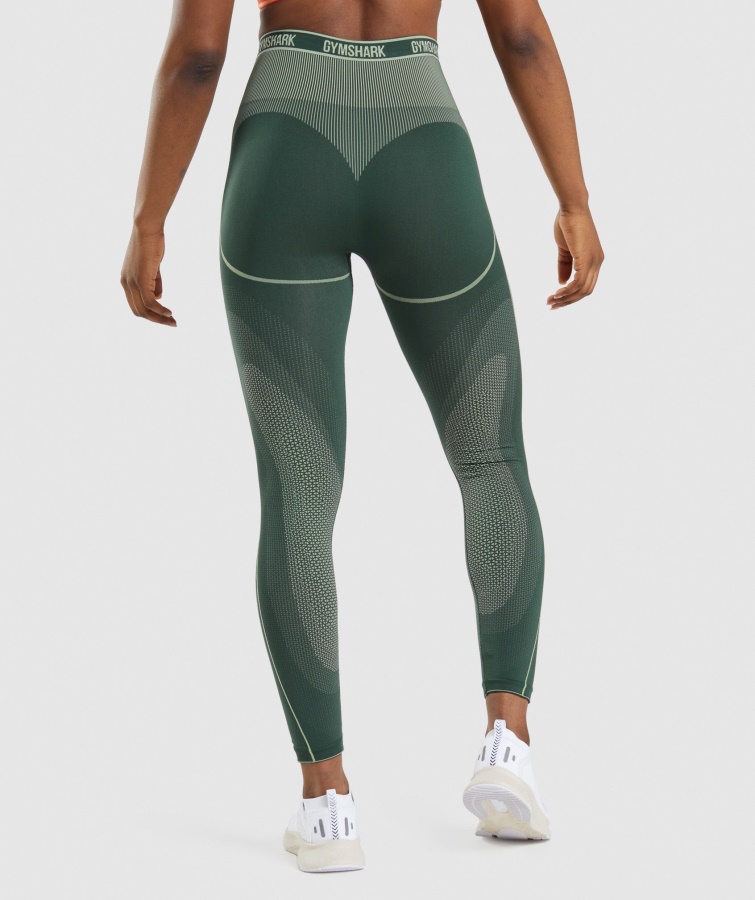 Gymshark Obsidian Grøn-agurkgrøn Apex Sømløse Leggings I Høj Talje