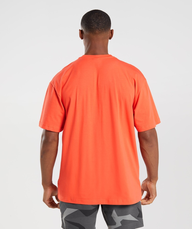 Gymshark Papaya Orange Apollo Infill Oversized T-shirt