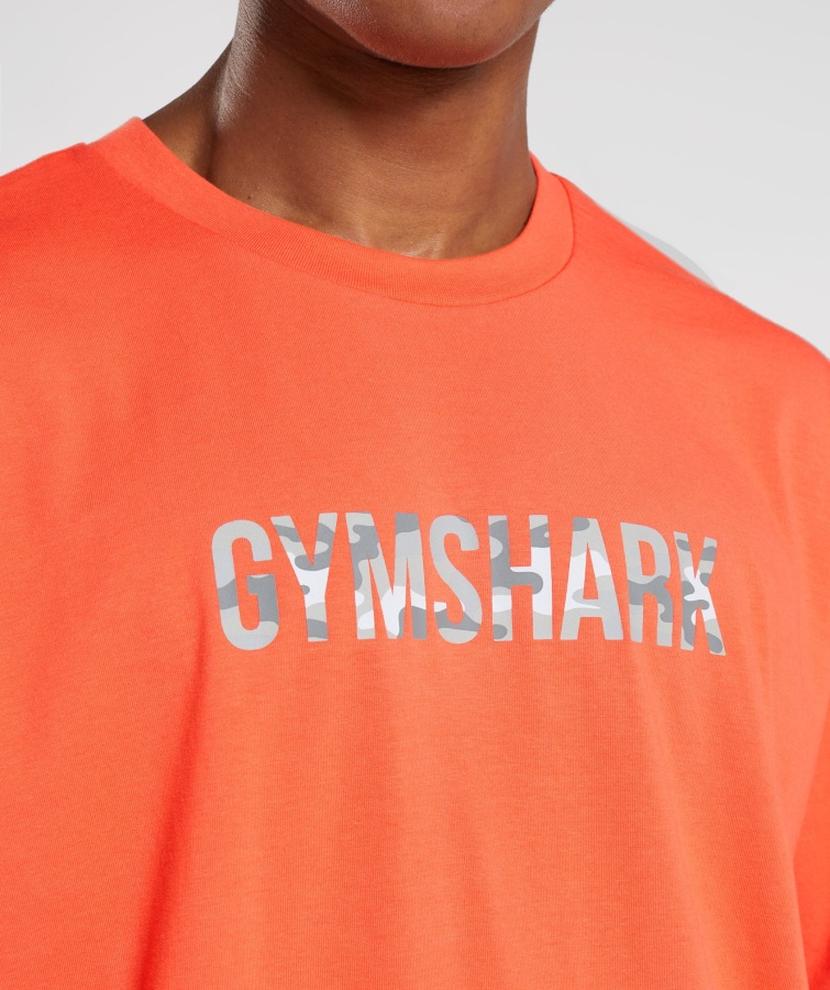 Gymshark Papaya Orange Apollo Infill Oversized T-shirt