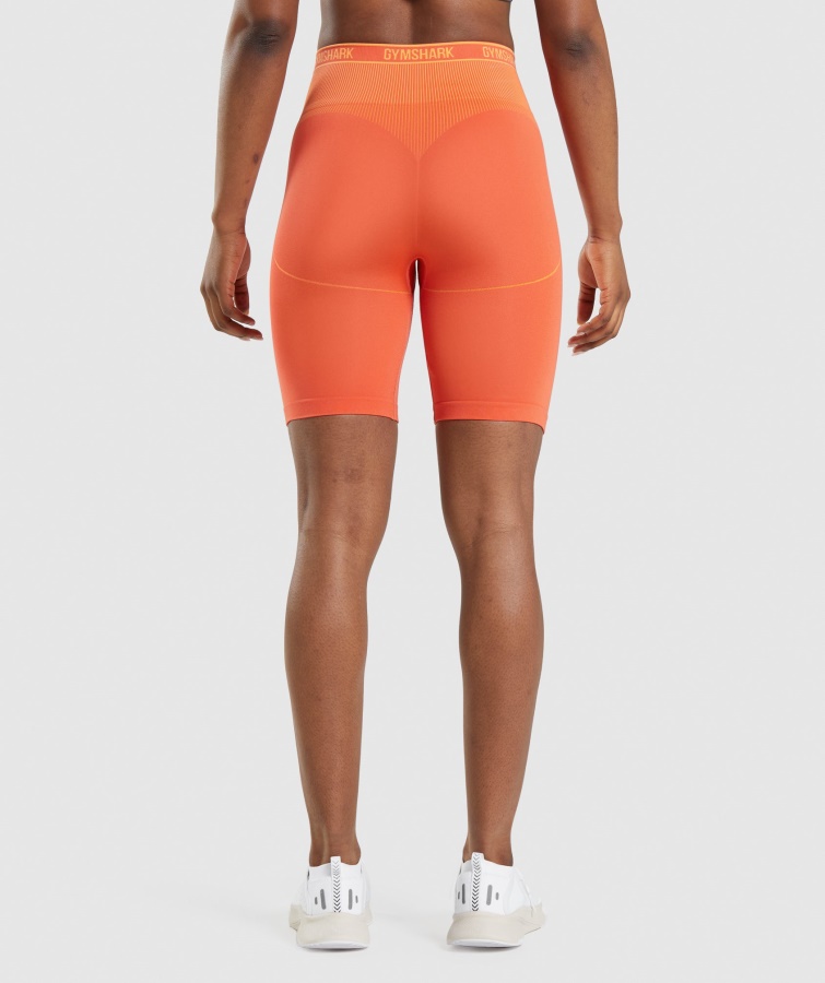 Gymshark Papaya Orange-abrikos Orange Apex Sømløs Højhuskort
