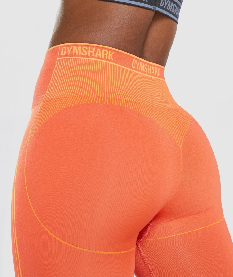 Gymshark Papaya Orange-abrikos Orange Apex Sømløs Højhuskort