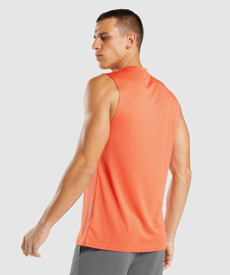 Gymshark Papaya Orange Ankomst ærmeløs T-shirt