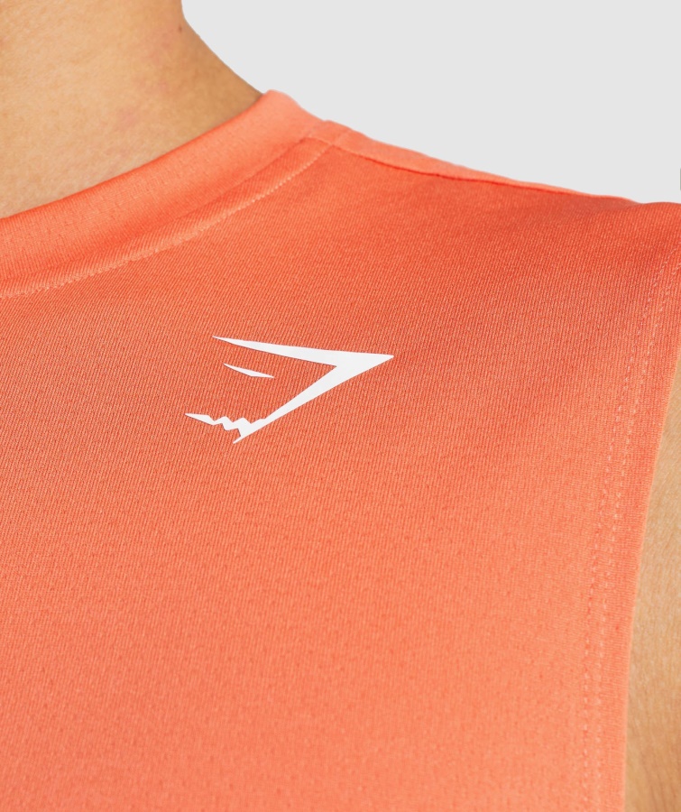 Gymshark Papaya Orange Ankomst ærmeløs T-shirt