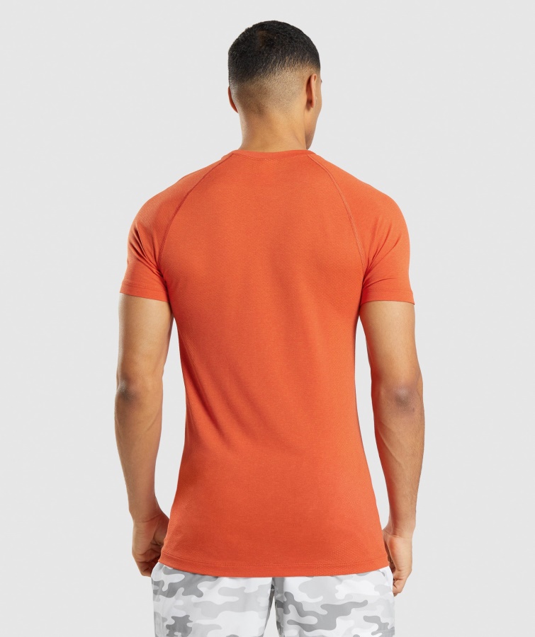 Gymshark Papaya Orange Marl Vital Light Sømløs T-shirt