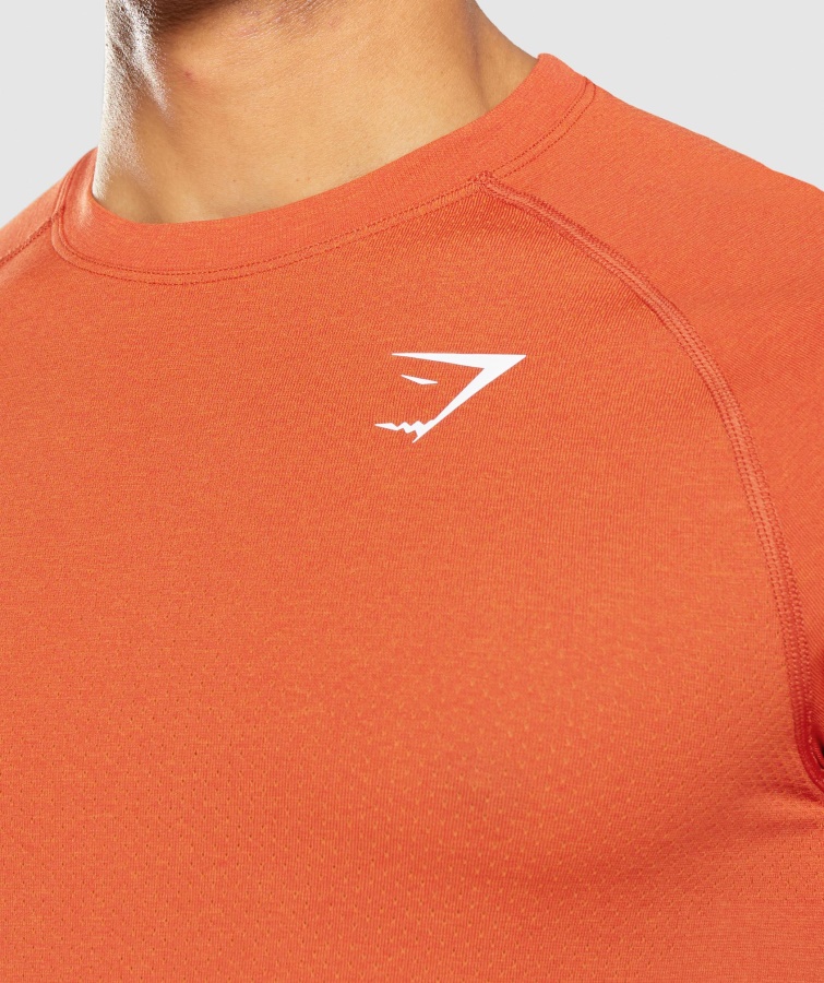 Gymshark Papaya Orange Marl Vital Light Sømløs T-shirt