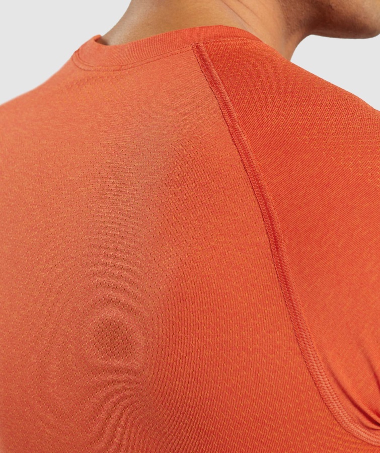 Gymshark Papaya Orange Marl Vital Light Sømløs T-shirt