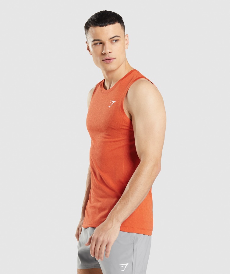 Gymshark Papaya Orange Marl Vital Sømløs Let Tank