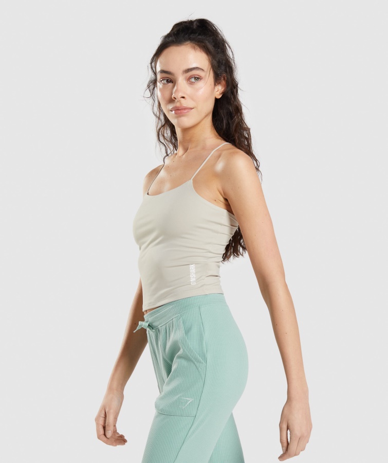 Gymshark Pause Cami Tank Pebble Grey