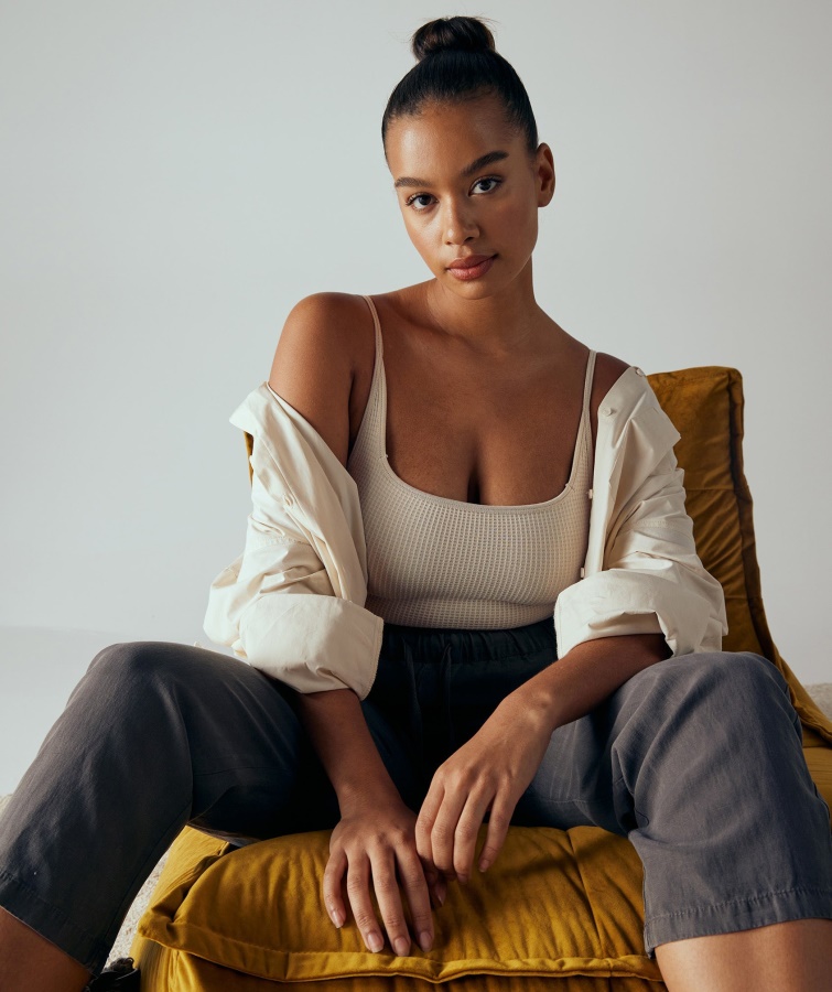 Gymshark Pause Sømløs Bralette Pebble Grey