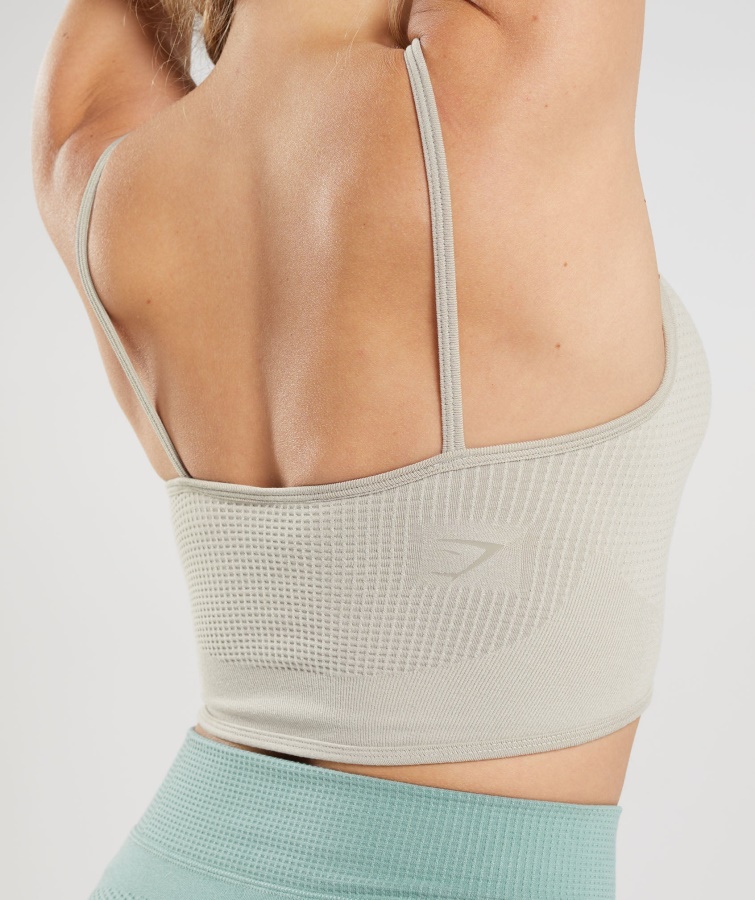 Gymshark Pause Sømløs Bralette Pebble Grey
