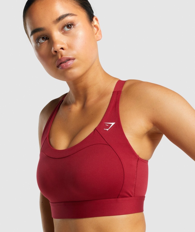 Gymshark Racer Ryg Sports Bh Bordeaux