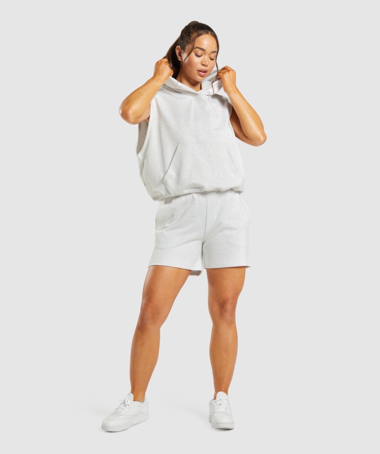 Gymshark Hviledag Sweats ærmeløs Hættetrøje Cloud Merg