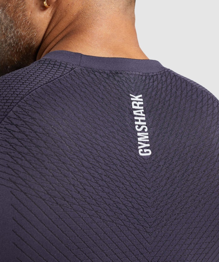 Gymshark Rig Lilla-sort Apex Sømløs Langærmet T-shirt