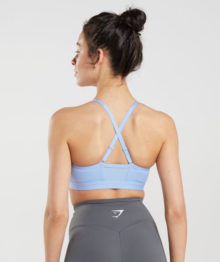 Gymshark Ruched Sports Bh Månesten Blå