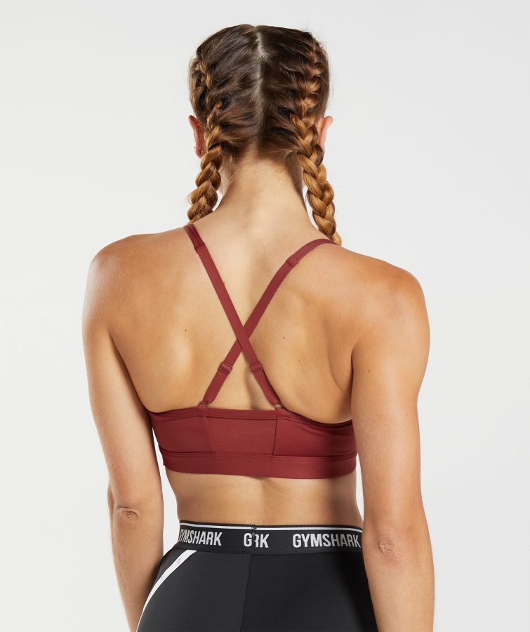 Gymshark Ruched Sports Bh Palisander Rød