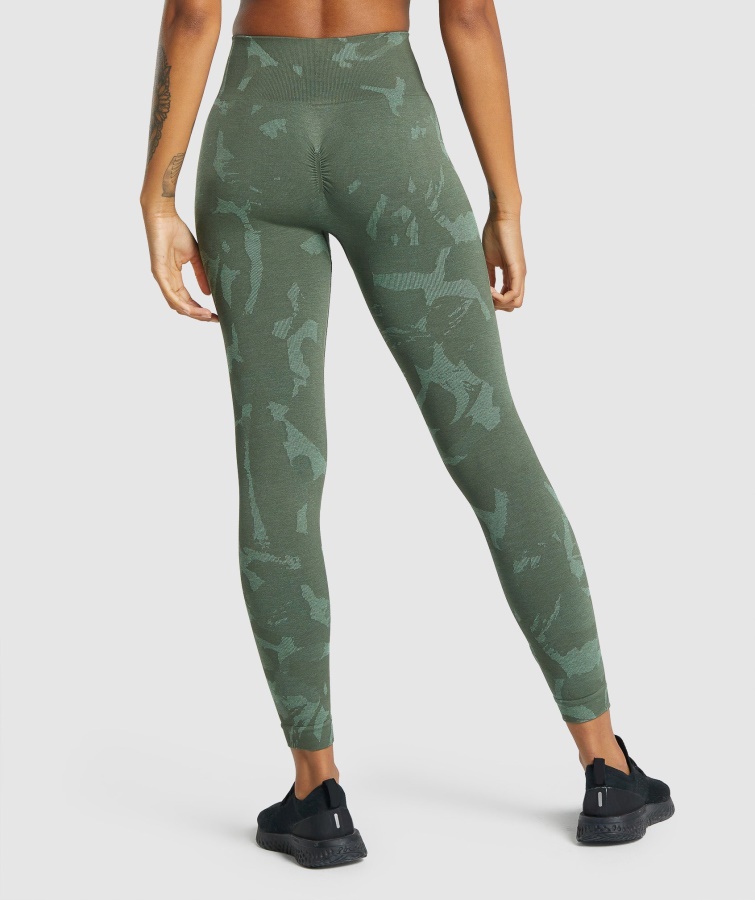 Gymshark Savanne-grøn Adapt Camo Sømløse Leggings