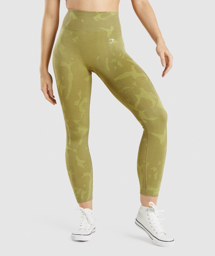 Gymshark Savanne-griffin Green Adapt Camo Sømløse Leggings