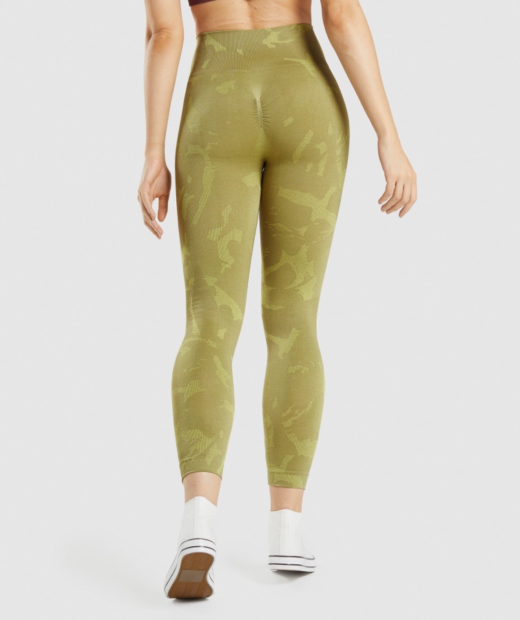 Gymshark Savanne-griffin Green Adapt Camo Sømløse Leggings