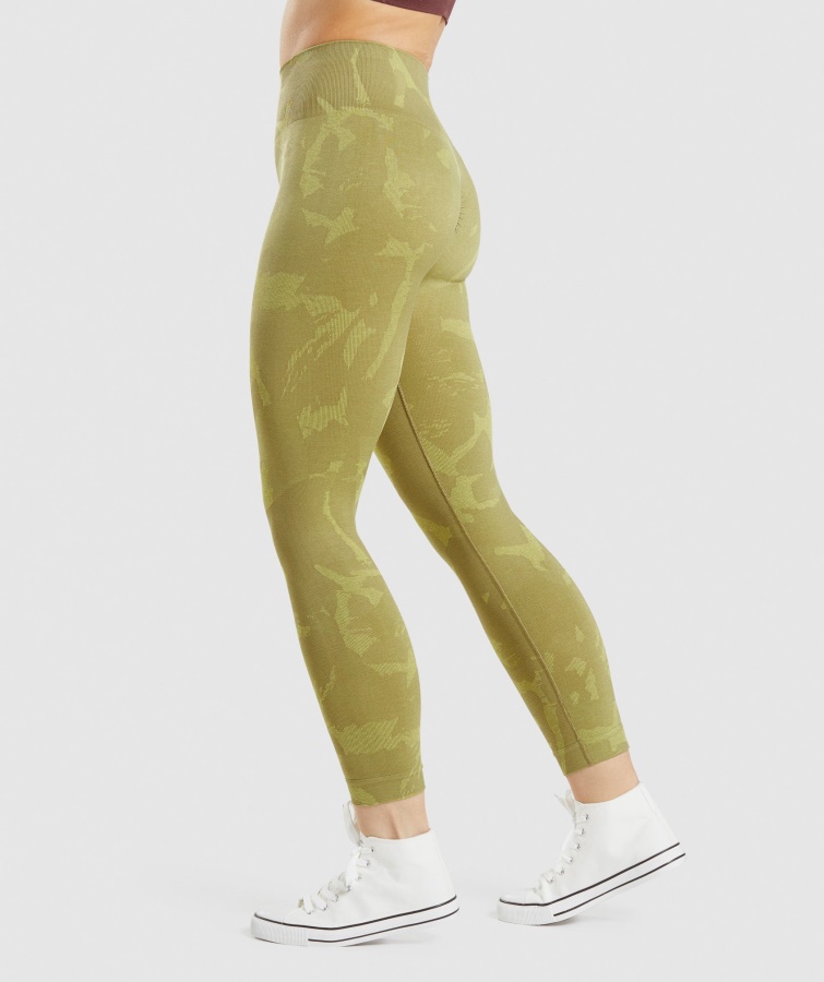 Gymshark Savanne-griffin Green Adapt Camo Sømløse Leggings