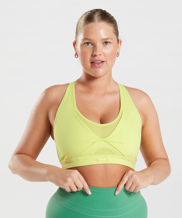 Gymshark Sea Kelp Green Whitney Mesh Sports Bh