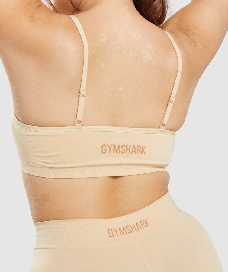Gymshark Sømløs Scoop Neck Bralette Fawn Lys Brun