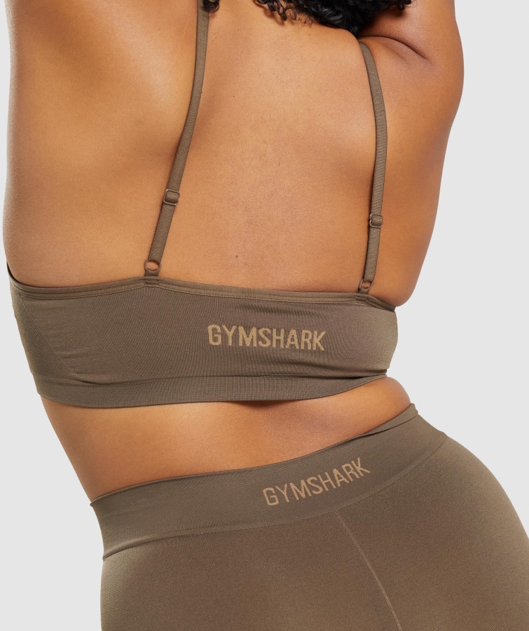 Gymshark Sømløs Scoop Neck Bralette Valnøddebrun