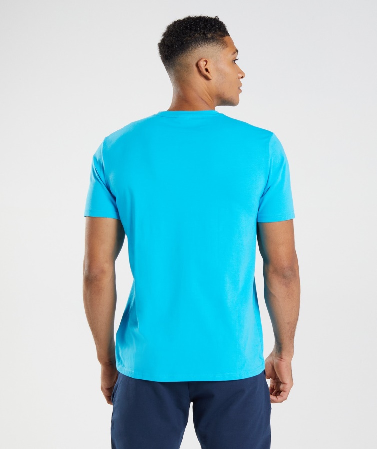 Gymshark Shark Blå Blok T-shirt