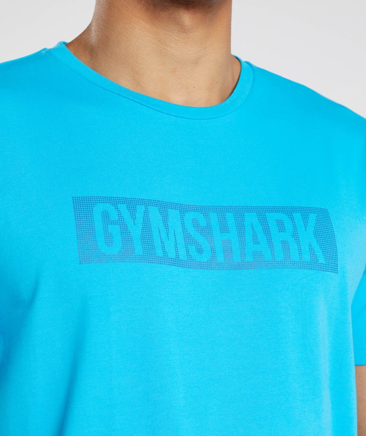 Gymshark Shark Blå Blok T-shirt