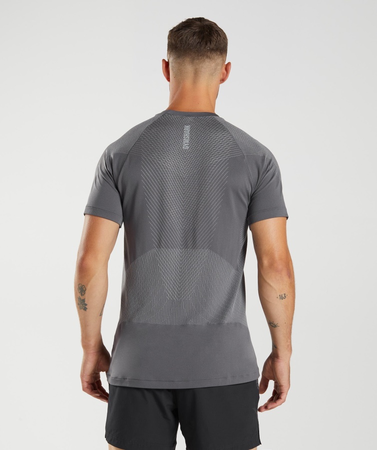 Gymshark Silhouette Grå-smokey Grå Apex Sømløs T-shirt