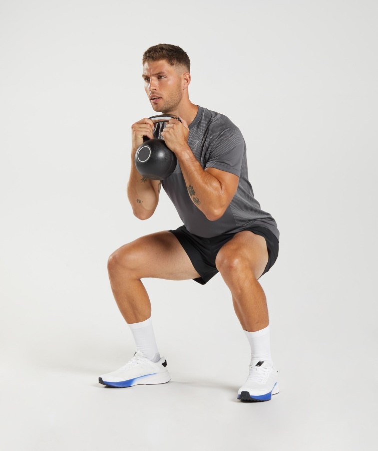 Gymshark Silhouette Grå-smokey Grå Apex Sømløs T-shirt