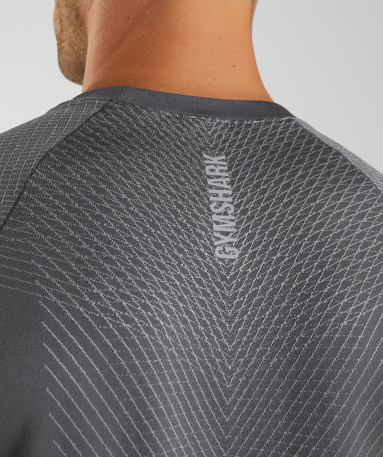 Gymshark Silhouette Grå-smokey Grå Apex Sømløs T-shirt