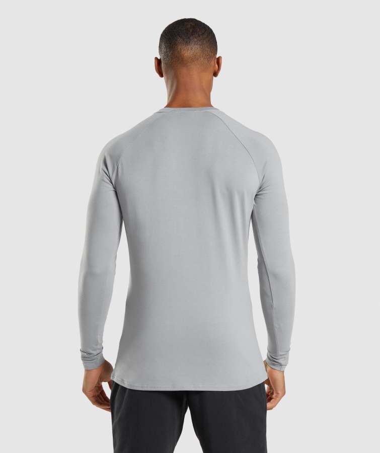 Gymshark Smokey Grå Apollo Langærmet T-shirt