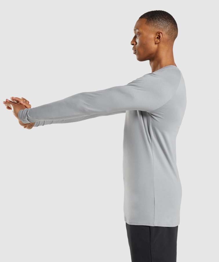 Gymshark Smokey Grå Apollo Langærmet T-shirt
