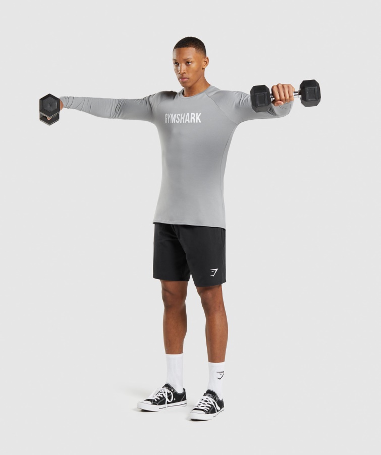 Gymshark Smokey Grå Apollo Langærmet T-shirt