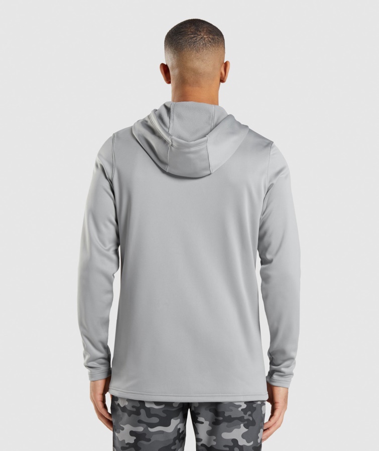 Gymshark Smokey Grey Ankomst Hættetrøje Med Lynlås
