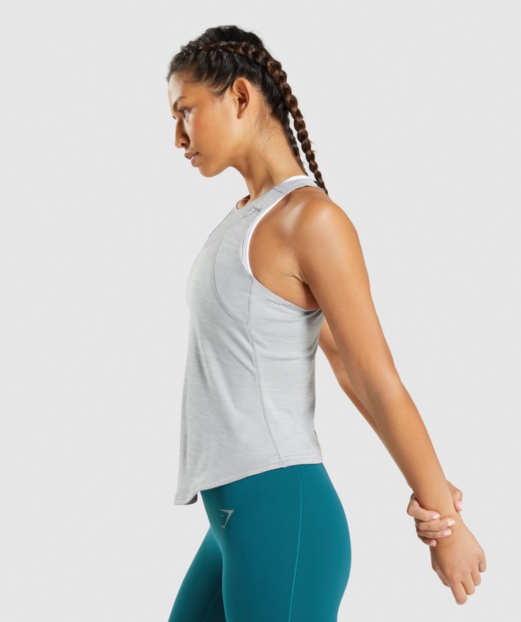 Gymshark Smokey Grå-grøn Mergel Speed Tank