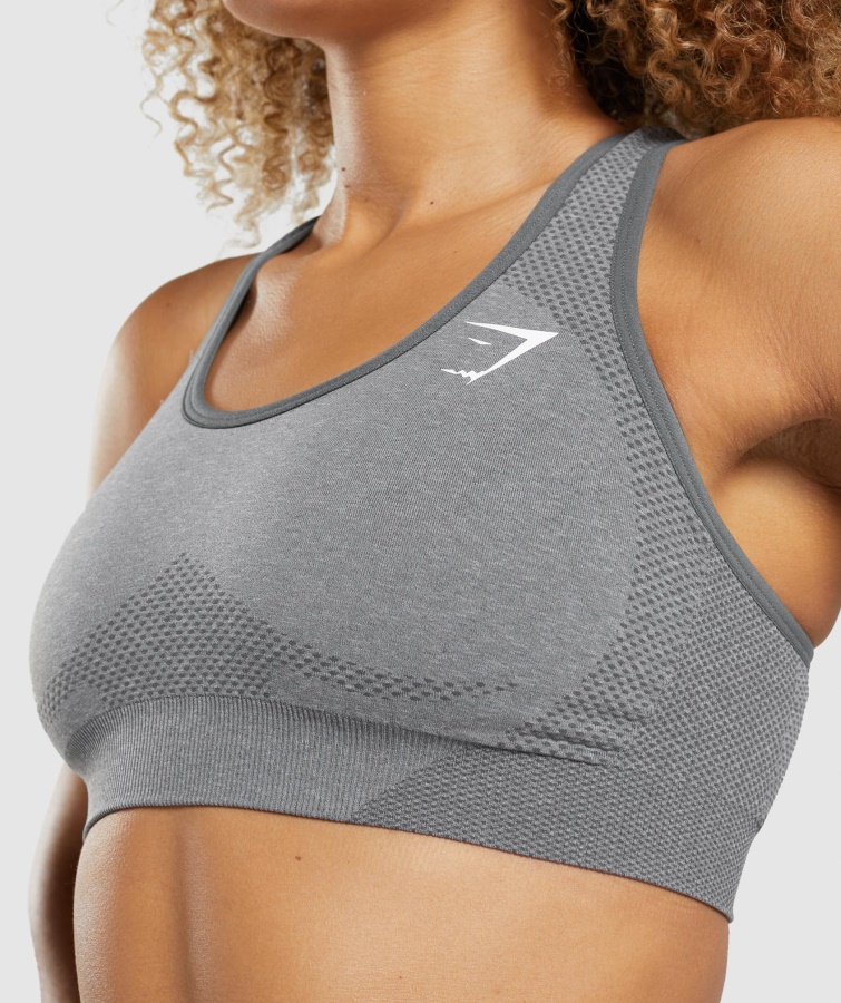 Gymshark Smokey Grey Marl Vital Seamless 2.0 Sports Bh