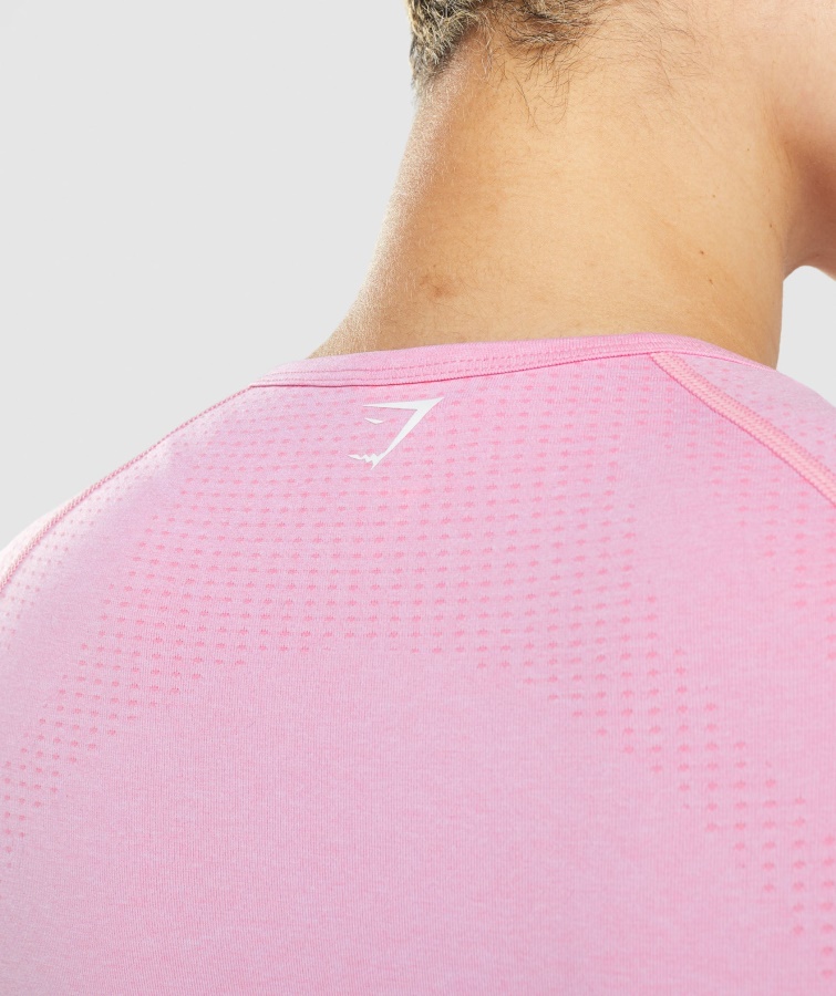 Gymshark Sorbet Pink Marl Vital Sømløs 2.0 Crop Top