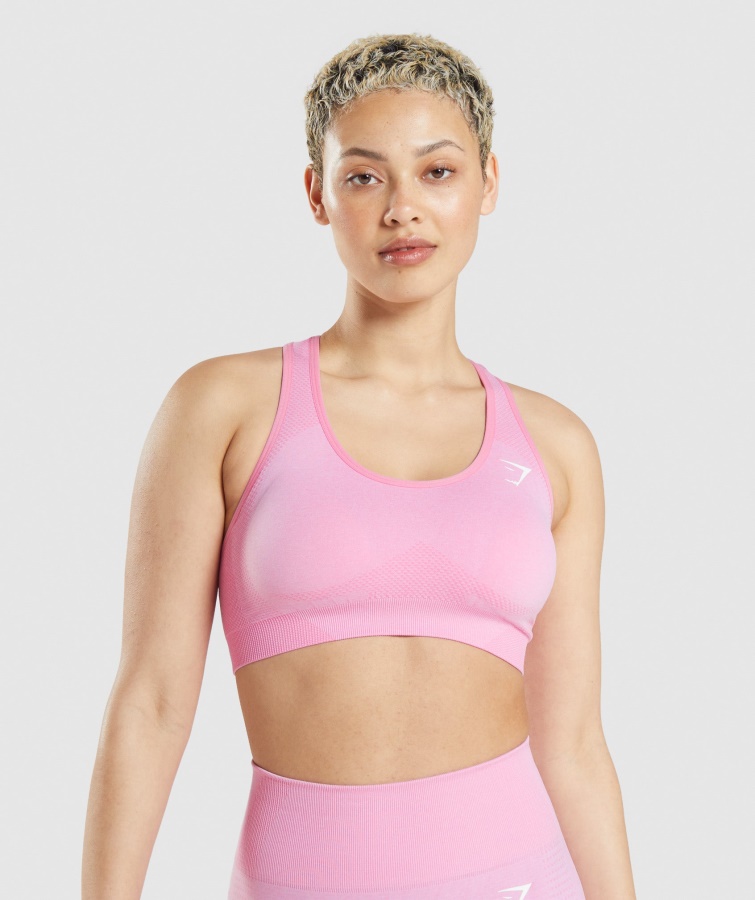 Gymshark Sorbet Pink Marl Vital Seamless 2.0 Sports-bh