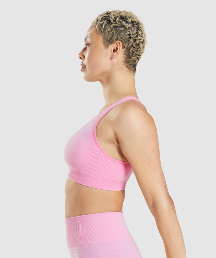Gymshark Sorbet Pink Marl Vital Seamless 2.0 Sports-bh