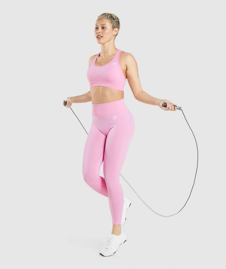 Gymshark Sorbet Pink Marl Vital Seamless 2.0 Sports-bh